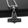 New Men's Stainless Steel Jewelry Personality Thor's Hammer Charms Necklace Pendants